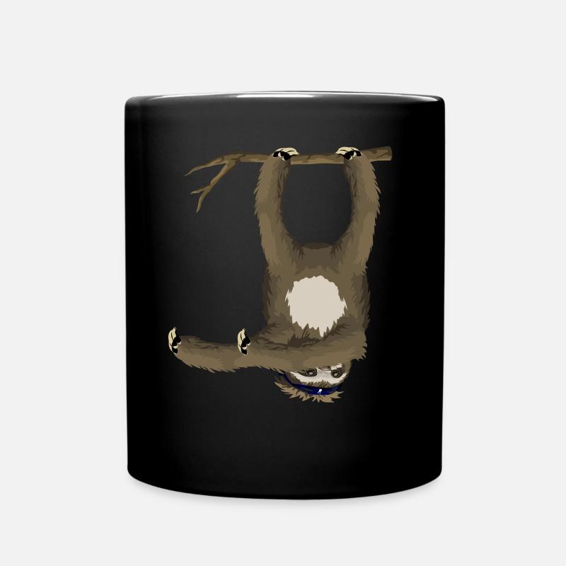 Dabbing Faultier - Tasse einfarbig - Schwarz
