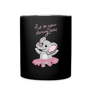 Mettez vos chaussures de danse I Ballerina Elephant - Mug uni - noir - Devant