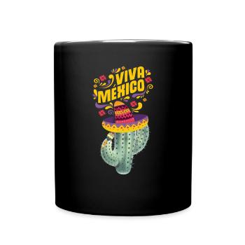 Sombrero Mexique cactus disant fête tequila hochet - Mug uni - noir - Devant