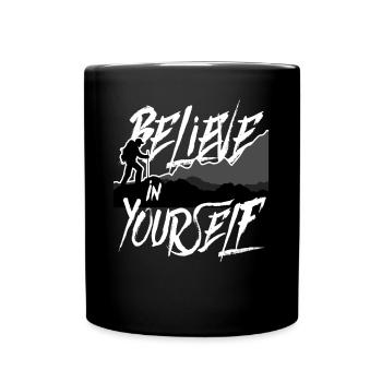 Bergsteigen Bergsteiger Klettern Wandern Geschenk - Tasse einfarbig - Schwarz - Vorne