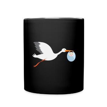 funny animals plants fruit vegetables children's motifs - Full Colour Mug - black - Front