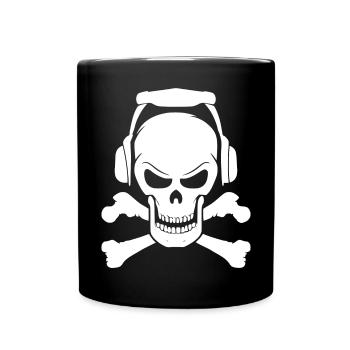 Skull Boxing Music Festival Metal Rock Party - Full Colour Mug - black - Front