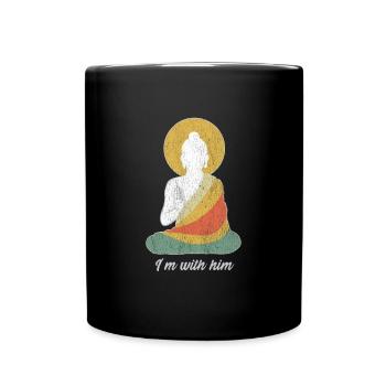 bouddha bouddhiste méditation peace dharma zen - Mug uni - noir - Devant