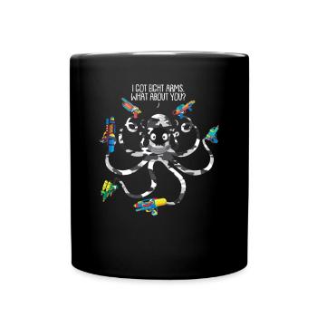 Octopus Geschenk Soldat Wasserpistole Pistole Sohn - Tasse einfarbig - Schwarz - Vorne