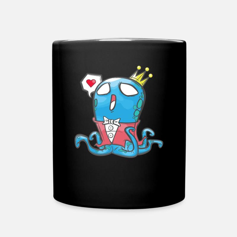 Geschenk Junge Sohn Oktopus Krake Tintenfisch Kind - Tasse einfarbig - Schwarz