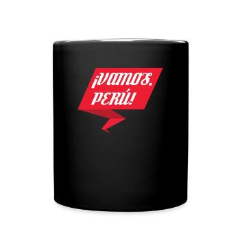 Saying speech bubble gift Peru WM Patriot Fan - Full Colour Mug - black - Front