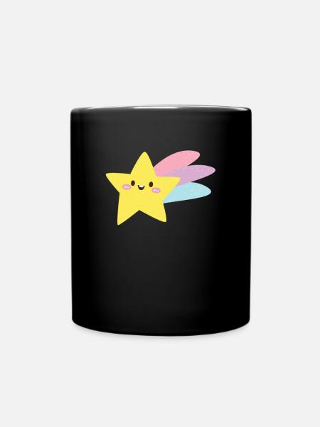 Sternschnuppe Kind Stern Komet Geschenk Maedchen - Tasse einfarbig - Schwarz
