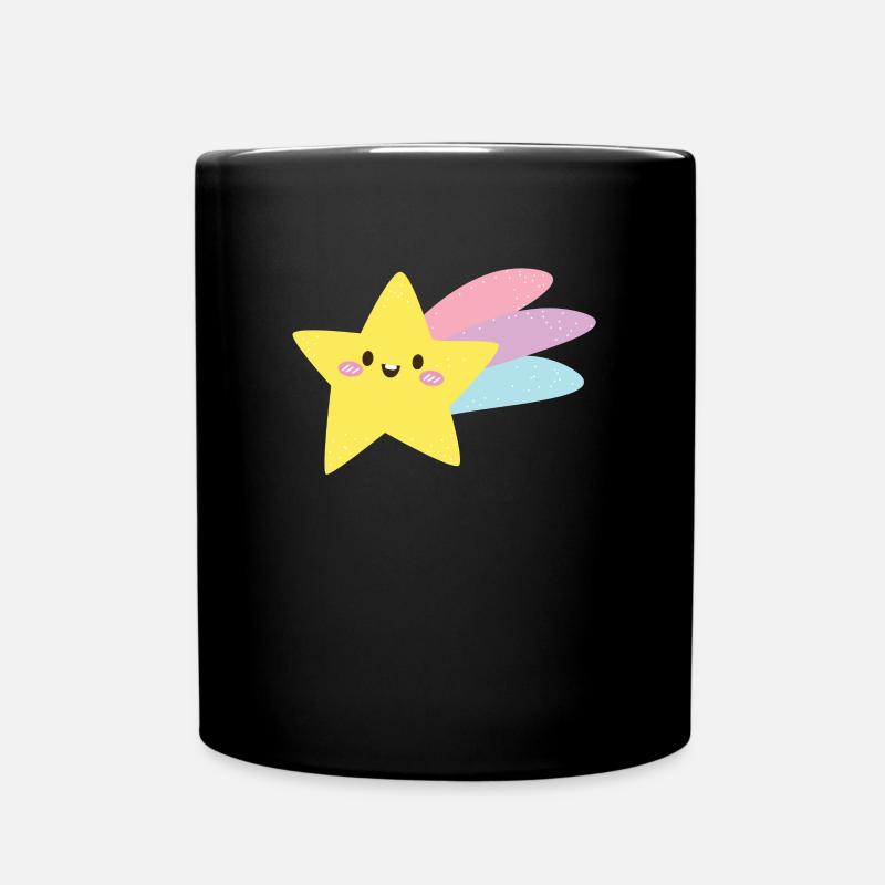 Sternschnuppe Kind Stern Komet Geschenk Maedchen - Tasse einfarbig - Schwarz