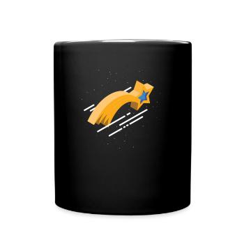 Komet Sternschnuppe Betlehem Himmel Stern Wunsch - Tasse einfarbig - Schwarz - Vorne