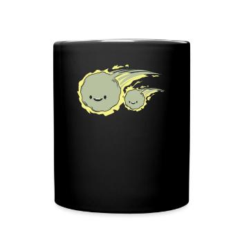 Komet Geschenk Kind Sohn Weltall Astronaut Stern - Tasse einfarbig - Schwarz - Vorne