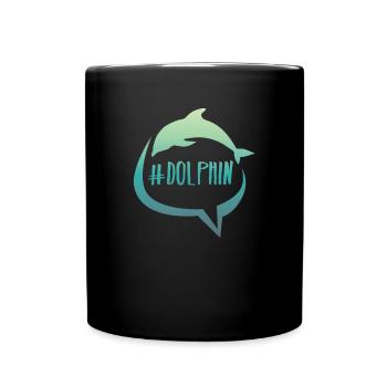 Hashtag rengaine cadeau delfin Ocean Party Zoo - Mug uni - noir - Devant