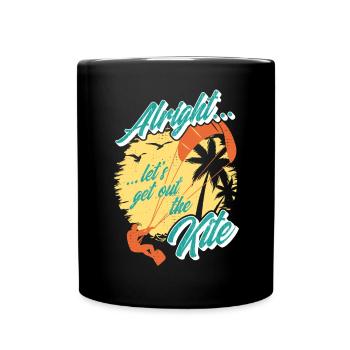 Cadeau de kitesurf pour le soleil d'été - Mug uni - noir - Devant