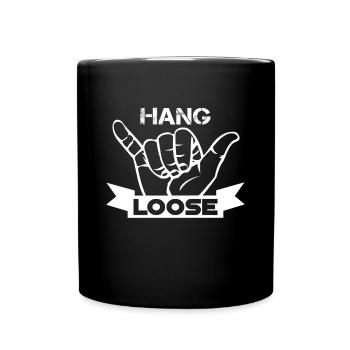 Surfer Geste - Tasse einfarbig - Schwarz - Vorne