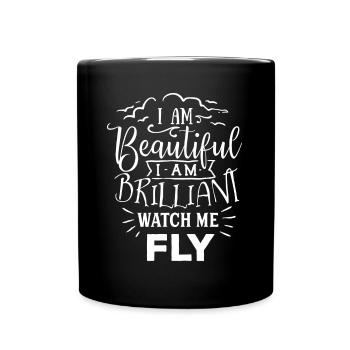 Motivation Dreams Character Gift Life Positive - Full Colour Mug - black - Front