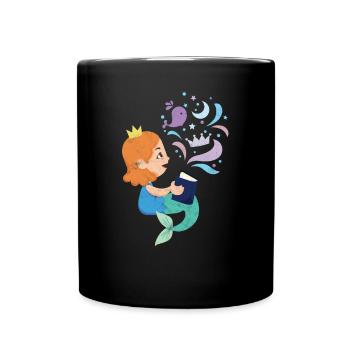 Fantasie Geschenk Meerjungfrau Mädchen Tochter Wal - Tasse einfarbig - Schwarz - Vorne