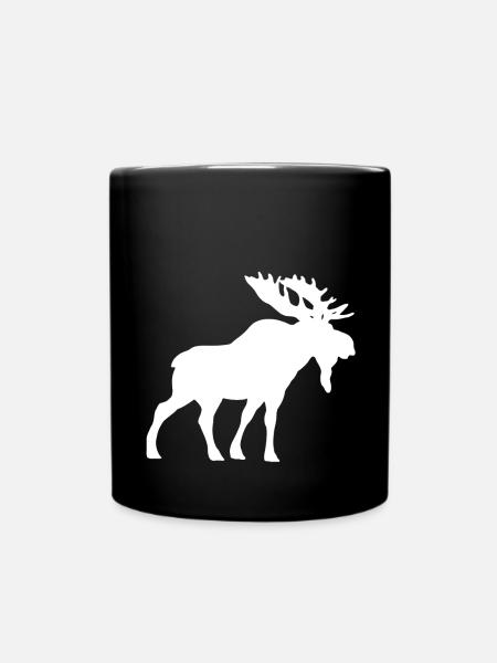 Elch - Tasse einfarbig - Schwarz