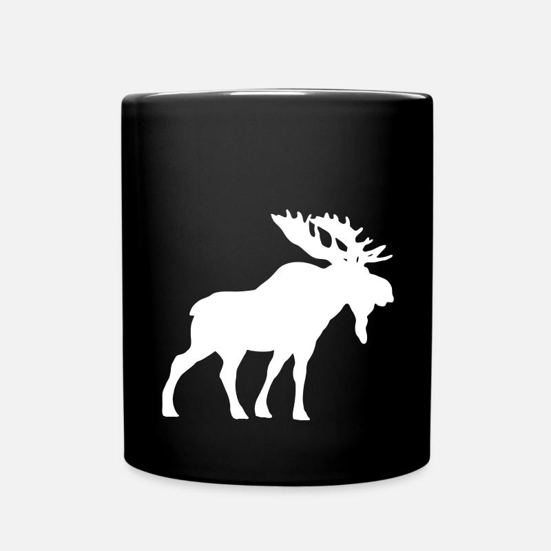 Elch - Tasse einfarbig - Schwarz