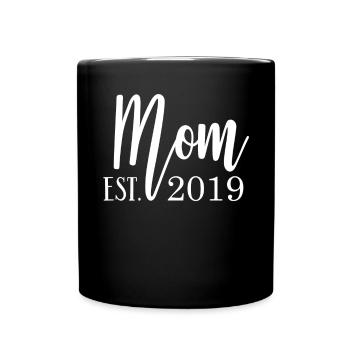 Mutter 2019 Respekt Nachwuch Stärke Humor Mama - Tasse einfarbig - Schwarz - Vorne