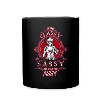 Bad girl Rebel Assi street gear gift - Full Colour Mug - black - Front