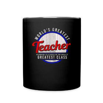 Weltbester Lehrer Geschenkidee - Tasse einfarbig - Schwarz - Vorne