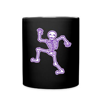 Children's motifs dancing skeleton children's shirt bones - Full Colour Mug - black - Front