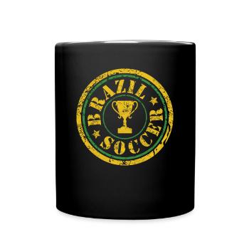 Coupe du Brésil de football champion de football - Mug uni - noir - Devant