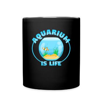 Aquarium - Tasse einfarbig - Schwarz - Vorne