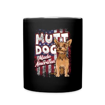 MUTT American Made Tee Awesome Mutt Dog - Tasse einfarbig - Schwarz - Vorne