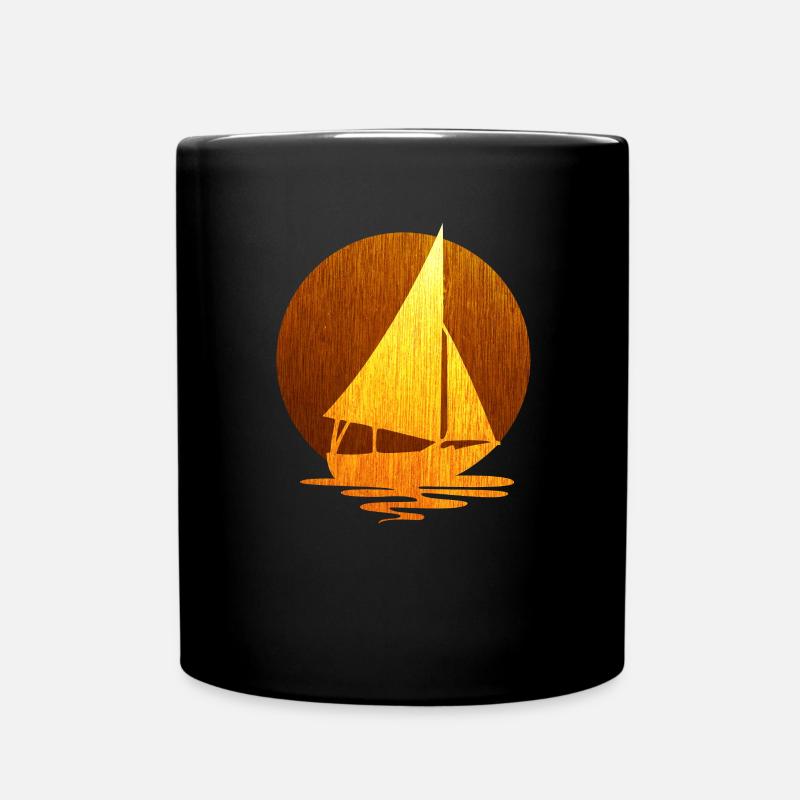 sailboat - Full Colour Mug - black