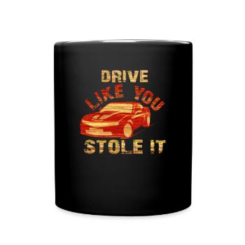 Stock Car Racing - Tasse einfarbig - Schwarz - Vorne
