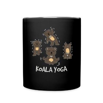 Koala - Tasse einfarbig - Schwarz - Vorne