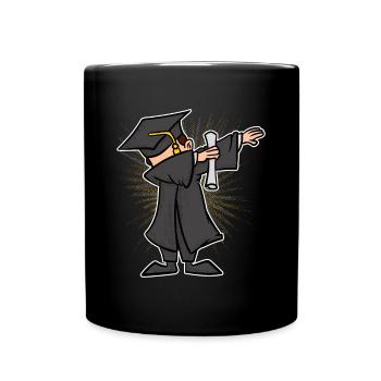 Dabbing Graduate Tee étudiant mignon TShirt cadeau - Mug uni - noir - Devant