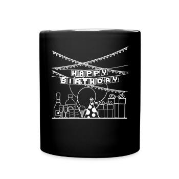 Happy Brithday gift idea for children - Full Colour Mug - black - Front