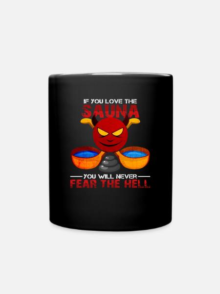 Sauna - Tasse einfarbig - Schwarz