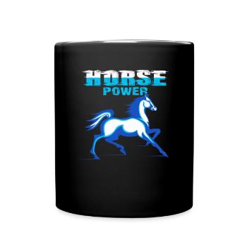 Pferd - Tasse einfarbig - Schwarz - Vorne