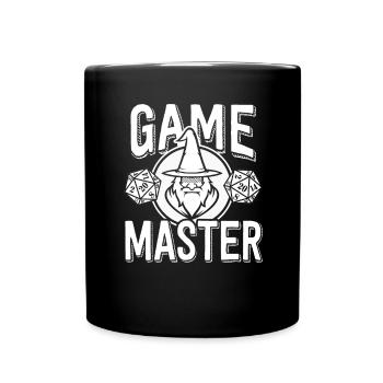Games Master Role Playing Dice Druid Wizard - Full Colour Mug - black - Front