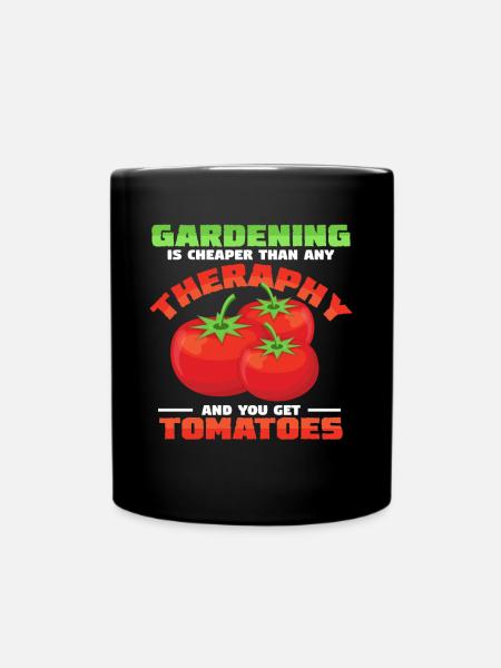 tomatoes - Full Colour Mug - black