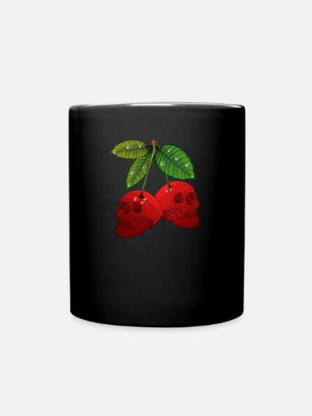 Crâne de cerise - Mug uni - noir
