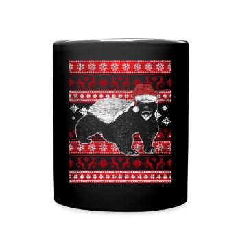 Ugly Christmas Honigdachs - Mug uni - noir - Devant