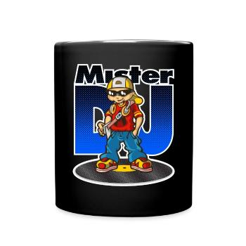 Mister DJ cartoon - Mug uni - noir - Devant