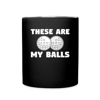Golfball - Tasse einfarbig - Schwarz - Vorne
