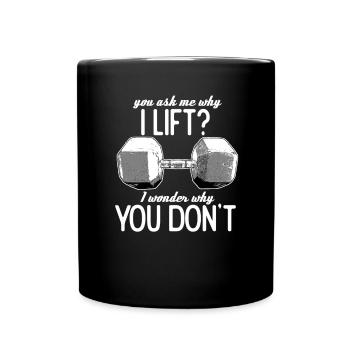 Gymnastique de haltères de formation de levage - Mug uni - noir - Devant