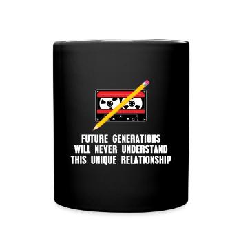 Cassettes and pencil! - Tasse einfarbig - Schwarz - Vorne