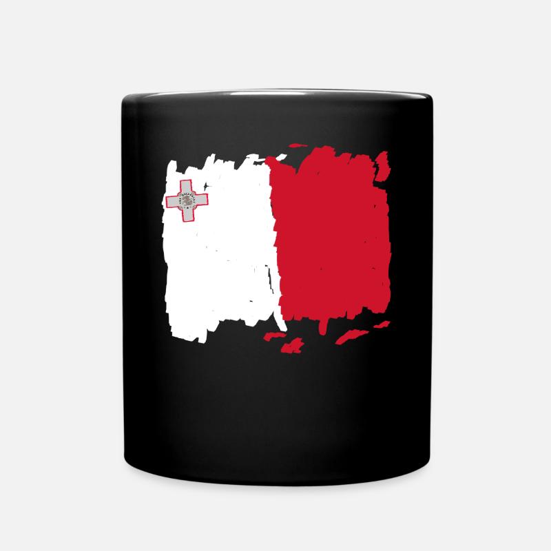 Bandiera de Malte - drapeau de Malte - drapeau de Malte - Mug uni - noir