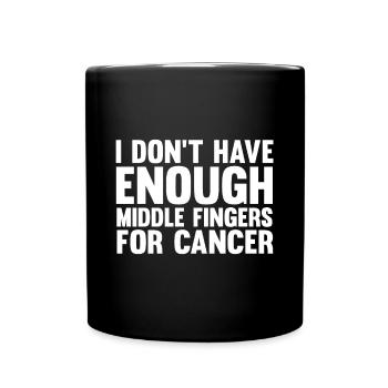 Ich habe nicht genug Mittelfinger für.. - Geschenk - Tasse einfarbig - Schwarz - Vorne