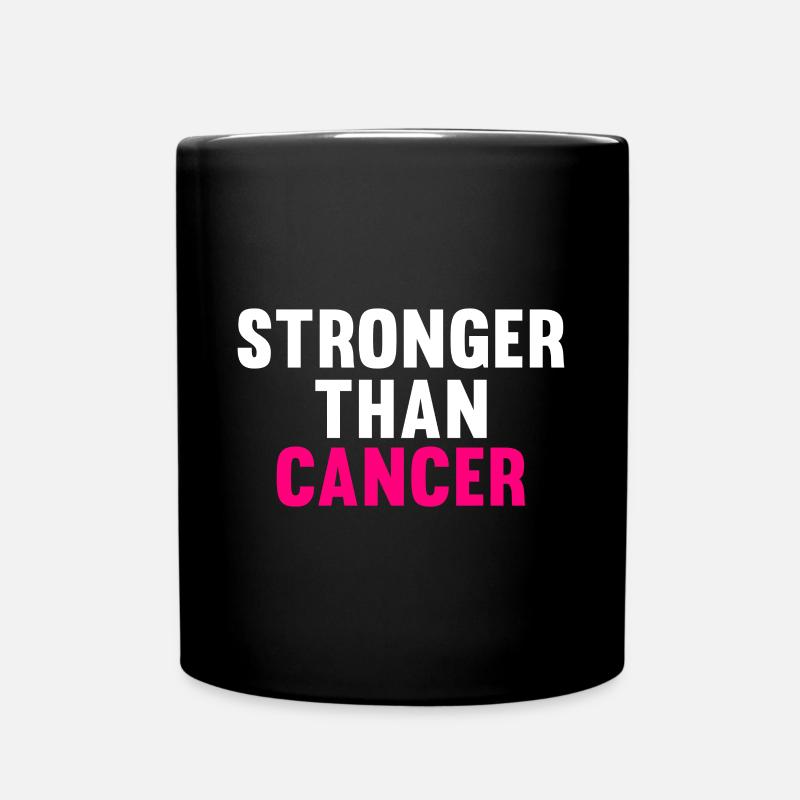 Stärker als Krebs! - Geschenk - Tasse einfarbig - Schwarz