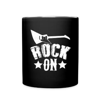 Rock Musik - Tasse einfarbig - Schwarz - Vorne