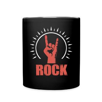 Rock Musik - Tasse einfarbig - Schwarz - Vorne