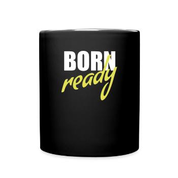 Né prêt - Mug uni - noir - Devant