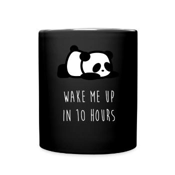 Panda - Tasse einfarbig - Schwarz - Vorne